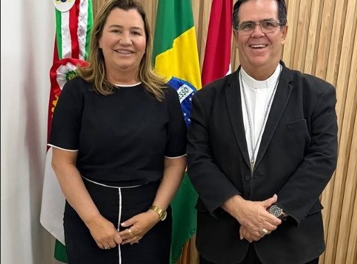 prefeita eronita e Dom Carlos Alberto Breis