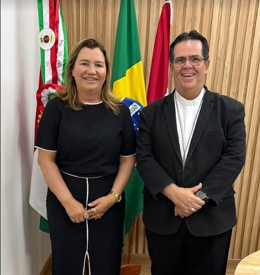 prefeita eronita e Dom Carlos Alberto Breis